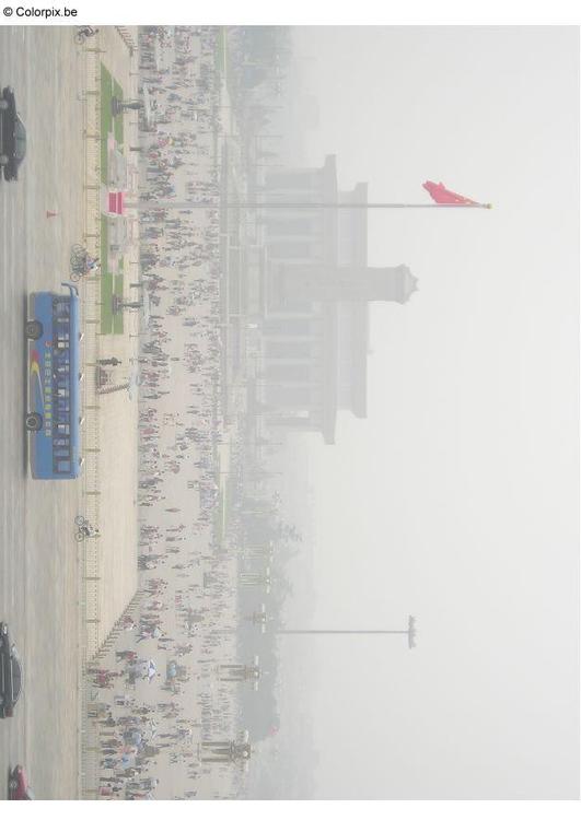 Tian'anmenplatz im Smog