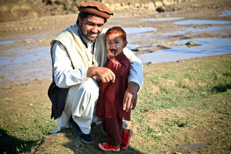 Foto Vater mit Sohn