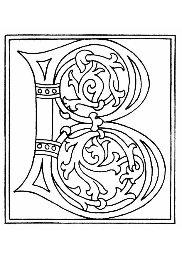 01a. alphabet b Malvorlage 01a. alphabet b