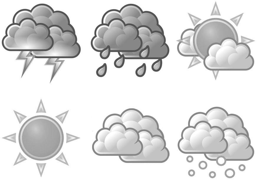 02 - wettersymbole Malvorlage 02 - wettersymbole