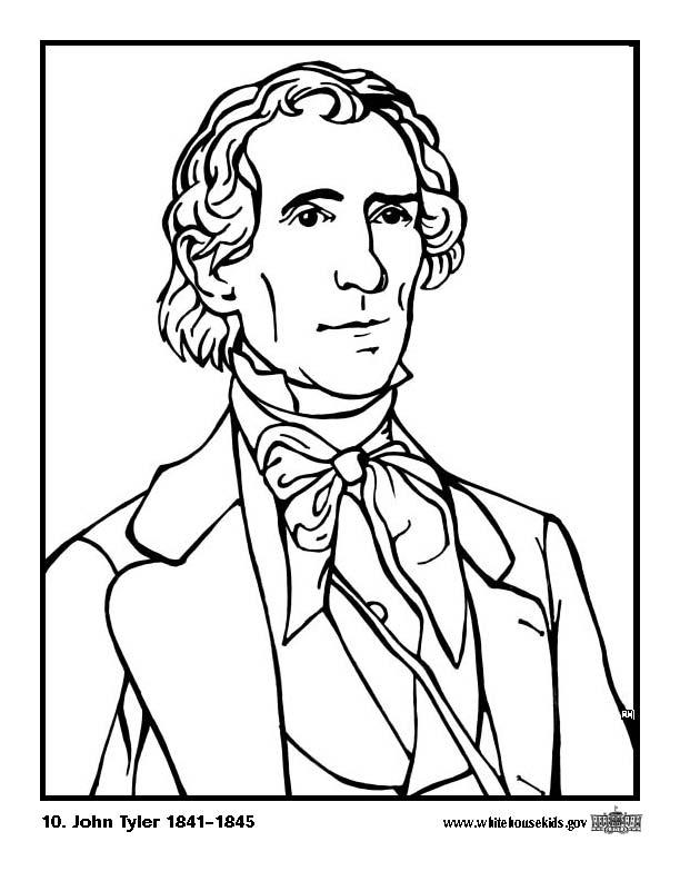 Malvorlage 10 john tyler