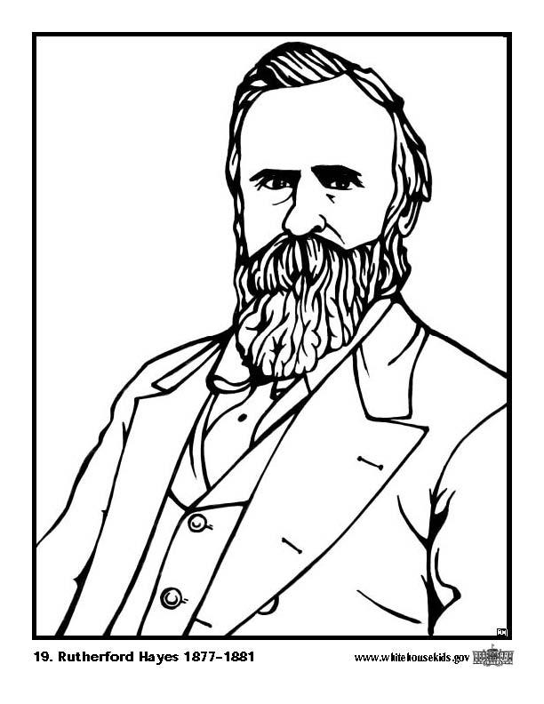 19 rutherford hayes Malvorlage 19 rutherford hayes
