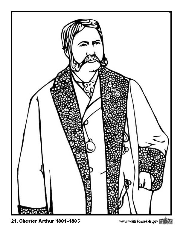 21 chester arthur Malvorlage 21 chester arthur