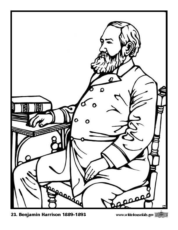 23 benjamin harrison Malvorlage 23 benjamin harrison