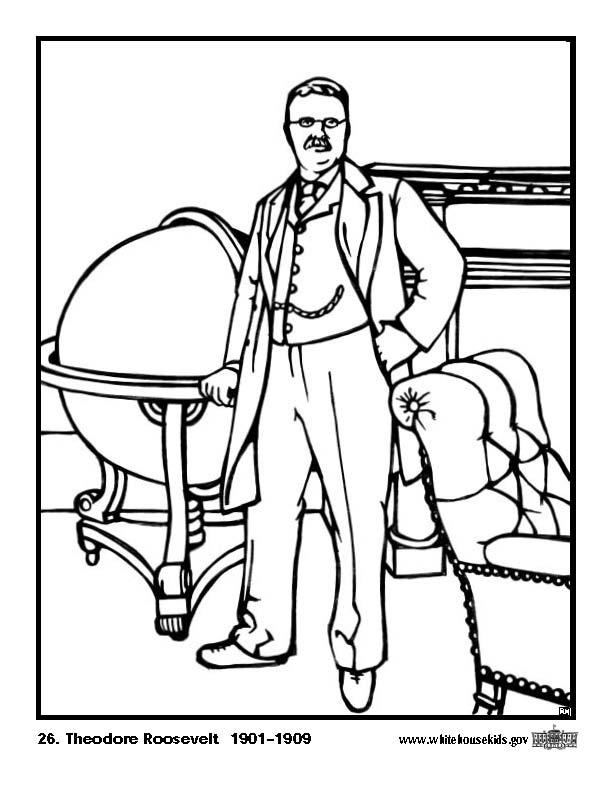 26 theodore roosevelt Malvorlage 26 theodore roosevelt