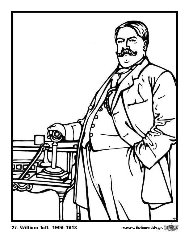 Malvorlage 27 william taft