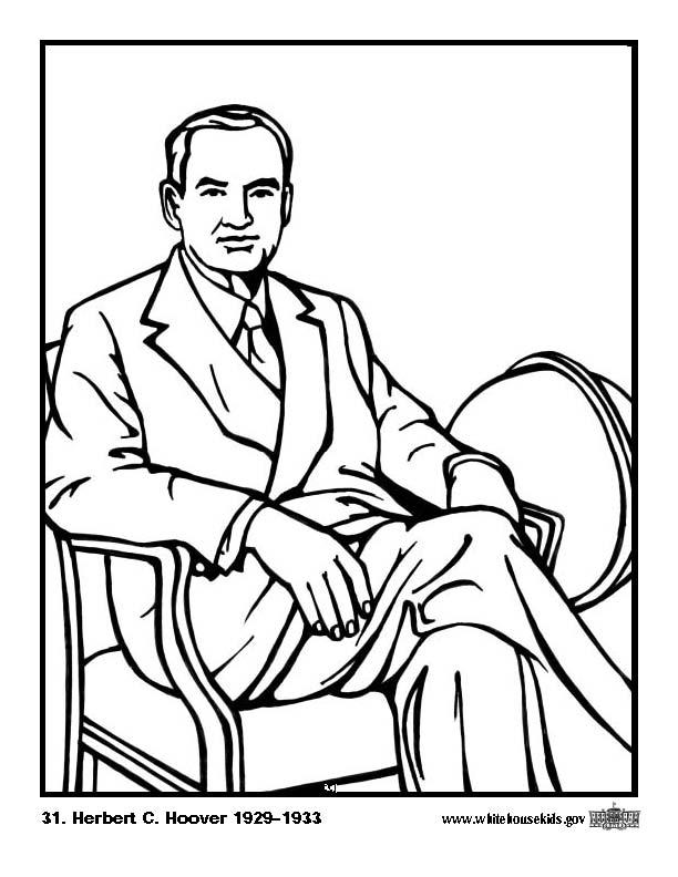 31 herbert c. hoover Malvorlage 31 herbert c. hoover