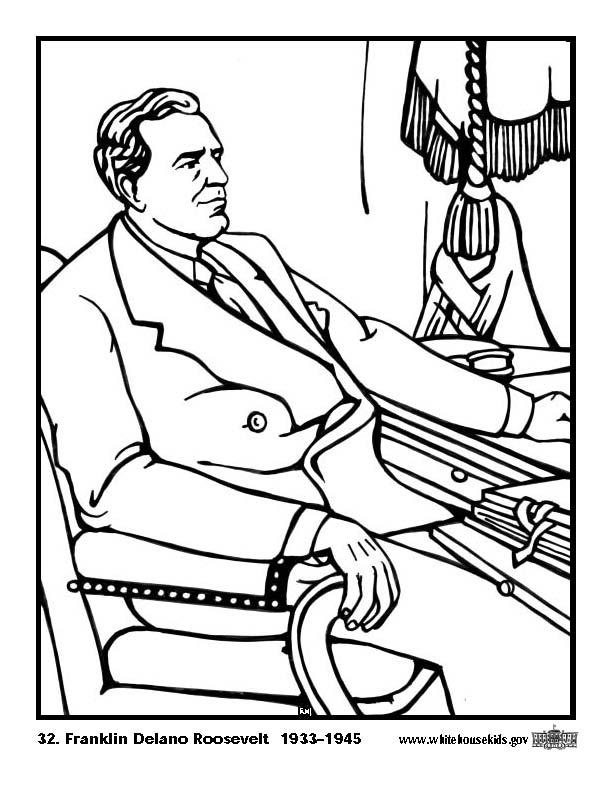 Malvorlage 32 franklin delano roosevelt