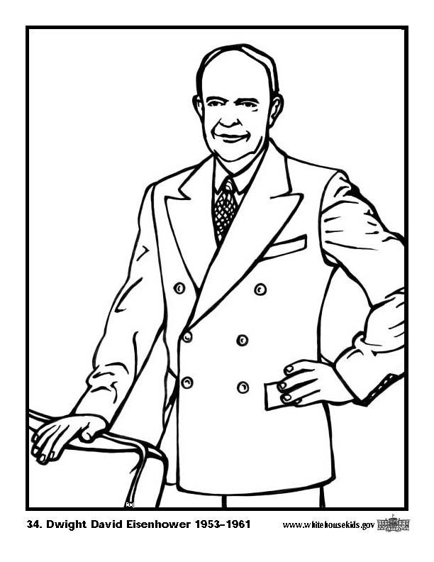 34 dwight david eisenhower Malvorlage 34 dwight david eisenhower