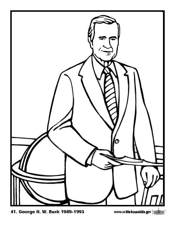 Malvorlage 41 george h. w. bush