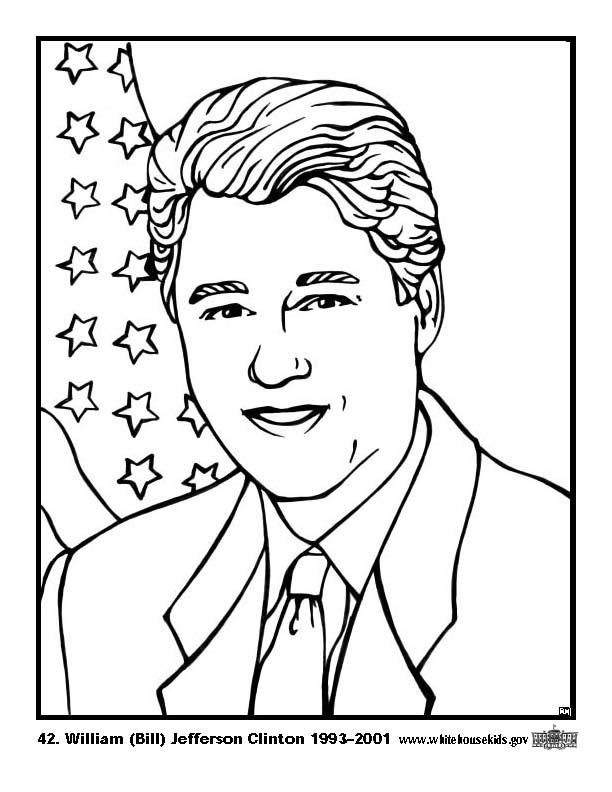 Malvorlage 42 william (bill) jefferson clinton