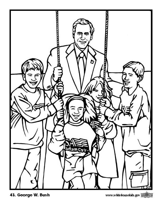 43 george w. bush Malvorlage 43 george w. bush