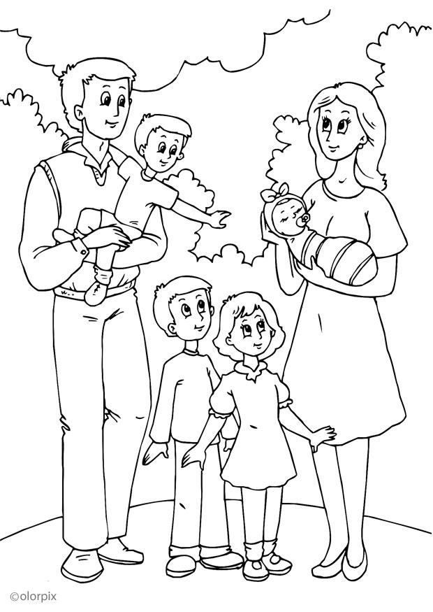 5. vaters neue familie Malvorlage 5. vaters neue familie