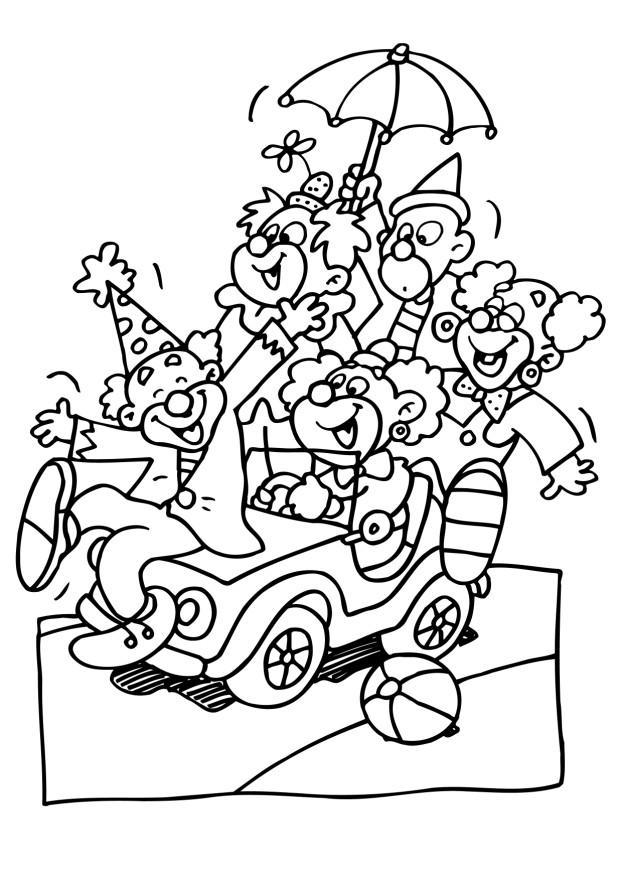 clowns Malvorlage clowns