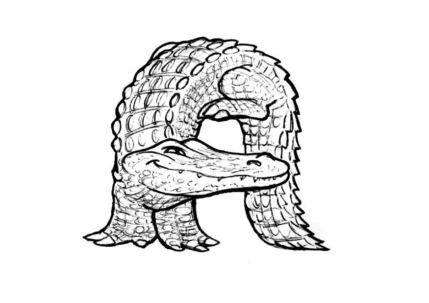 a-alligator Malvorlage a-alligator