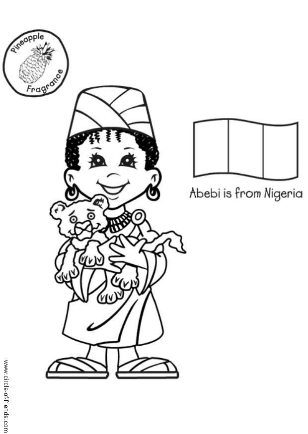 abebi aus nigeria Malvorlage abebi aus nigeria