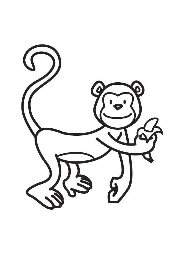 Malvorlage affe