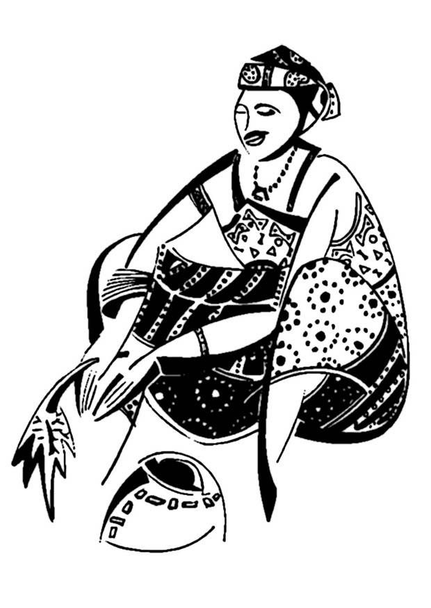 afrikanische frau Malvorlage afrikanische frau