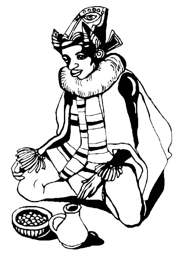 Malvorlage afrikanische tracht