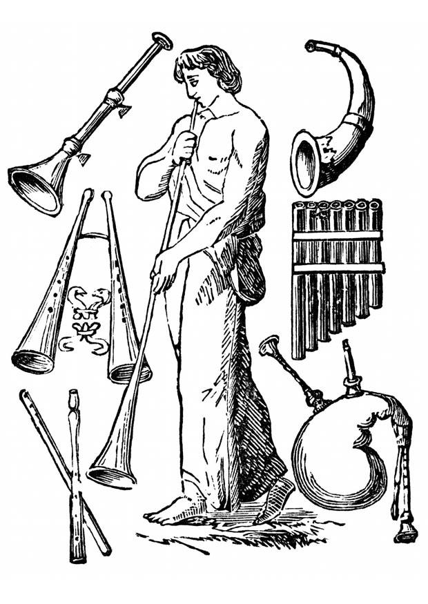 alte instrumente Malvorlage alte instrumente