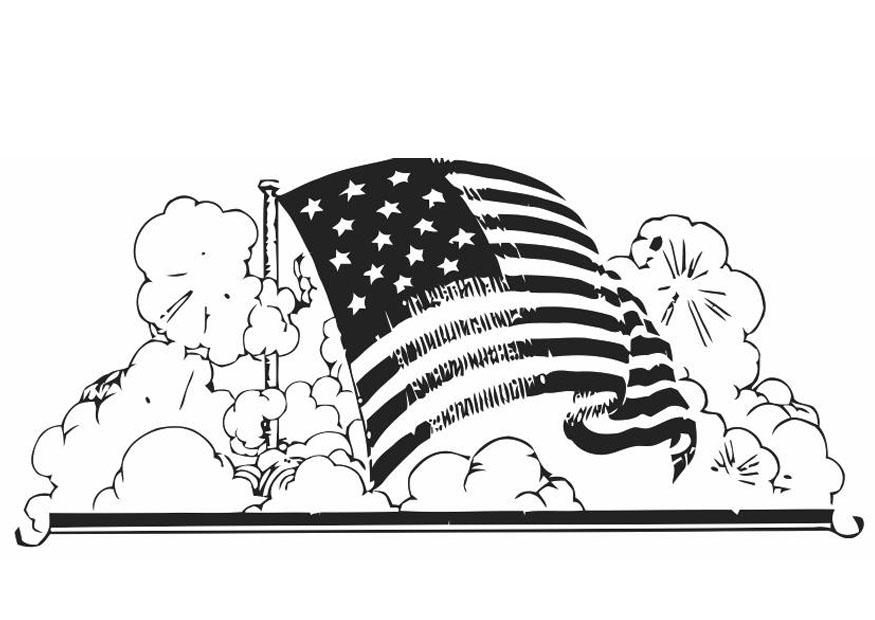 Malvorlage amerikanische fahne