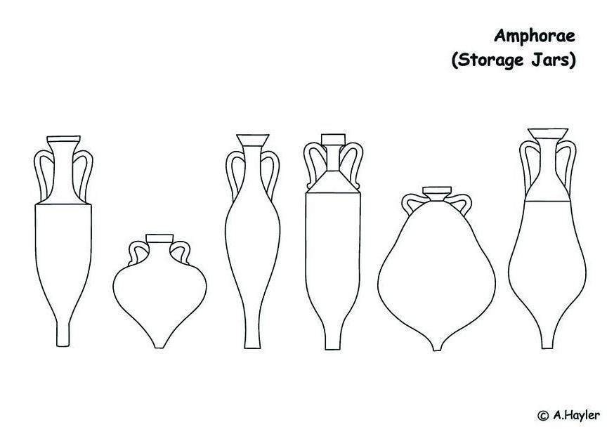 amphoren Malvorlage amphoren