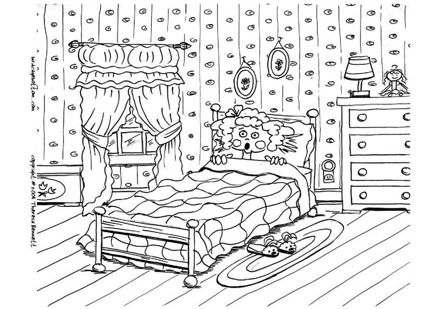 angst im bett, albtraum Malvorlage angst im bett, albtraum