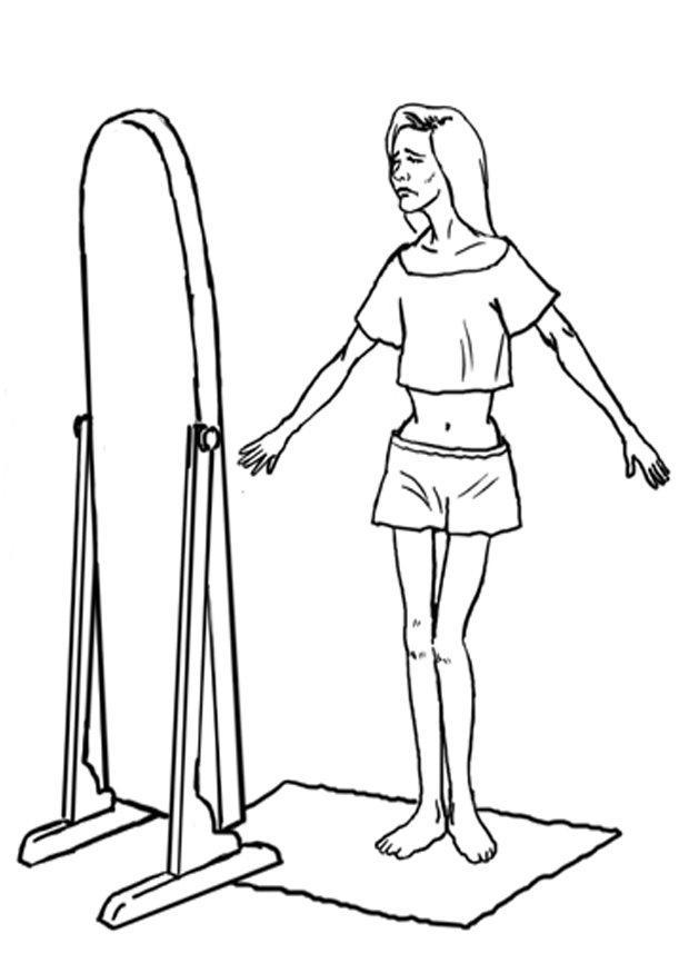 Malvorlage anorexia - magersucht