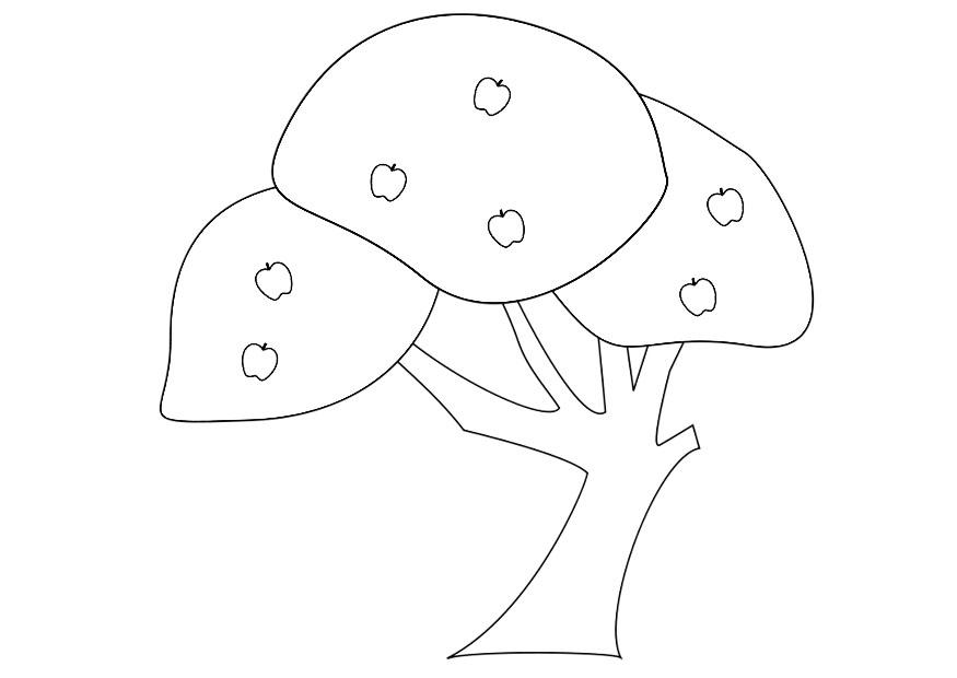 Malvorlage apfelbaum