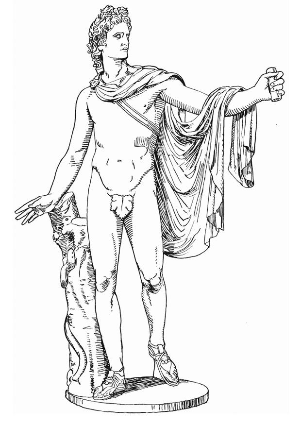 apollo, ein griechischer gott Malvorlage apollo, ein griechischer gott