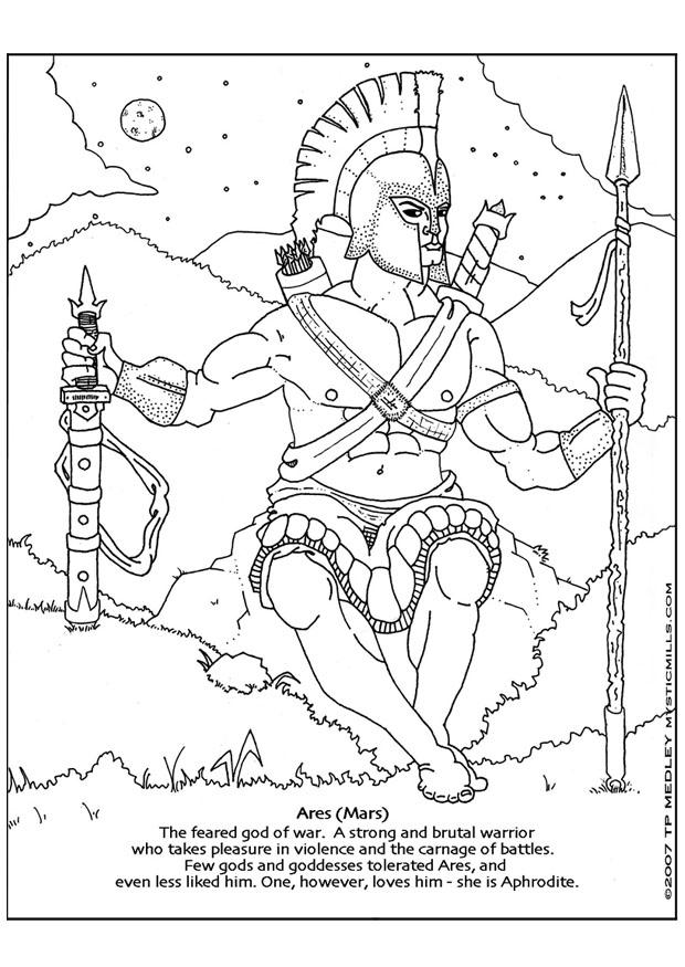 ares - mars Malvorlage ares - mars