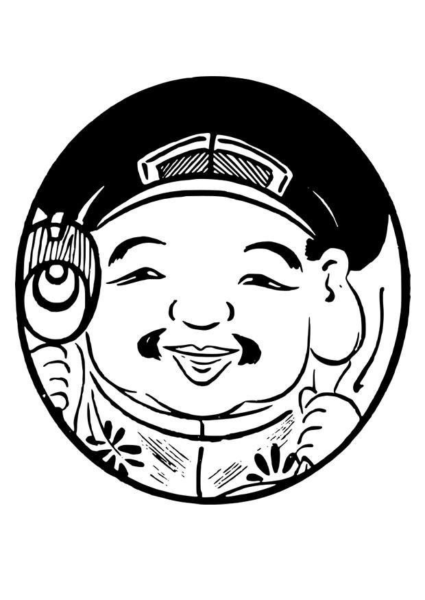 asiatische figur Malvorlage asiatische figur