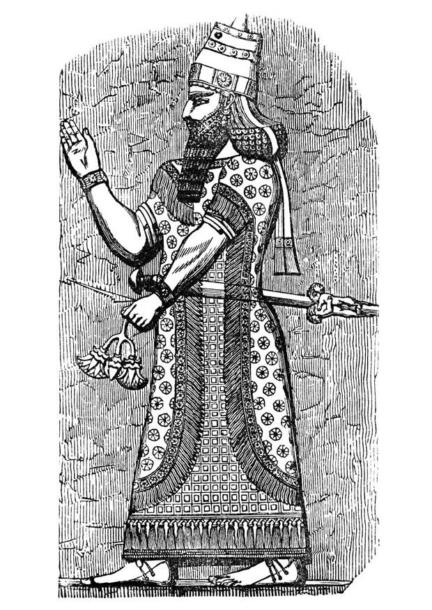 assyrischer kA¶nig Malvorlage assyrischer kA¶nig