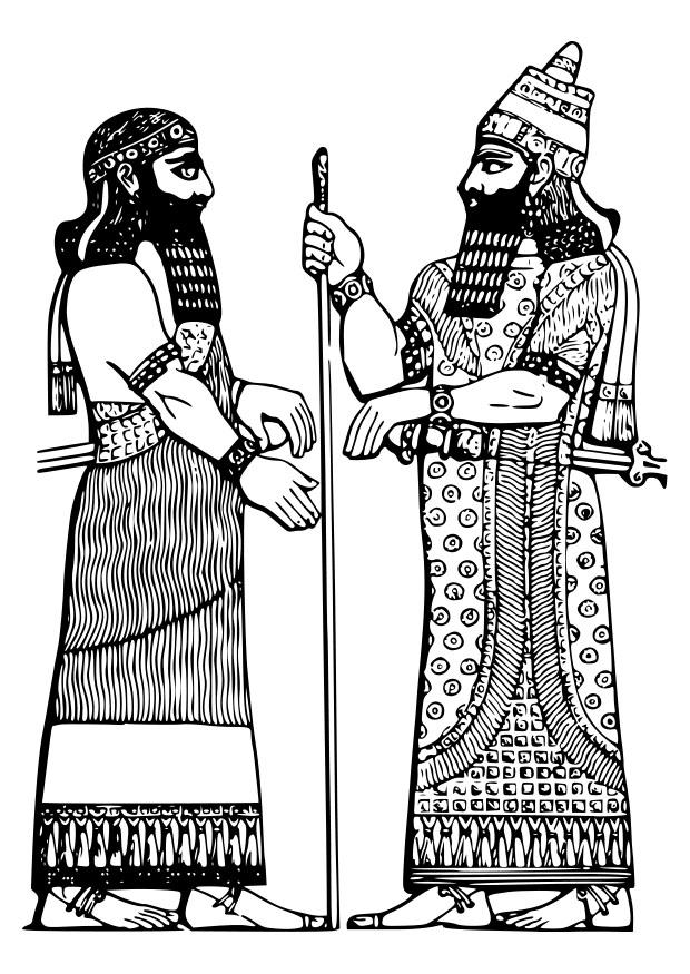 assyrischer kA¶nig Malvorlage assyrischer kA¶nig
