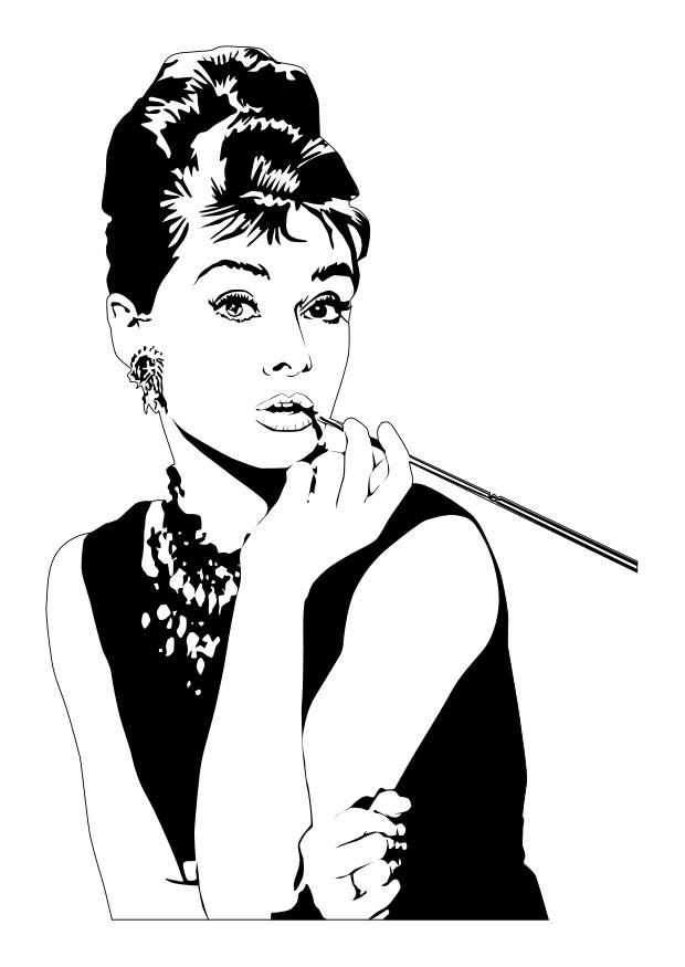 audrey hepburn Malvorlage audrey hepburn