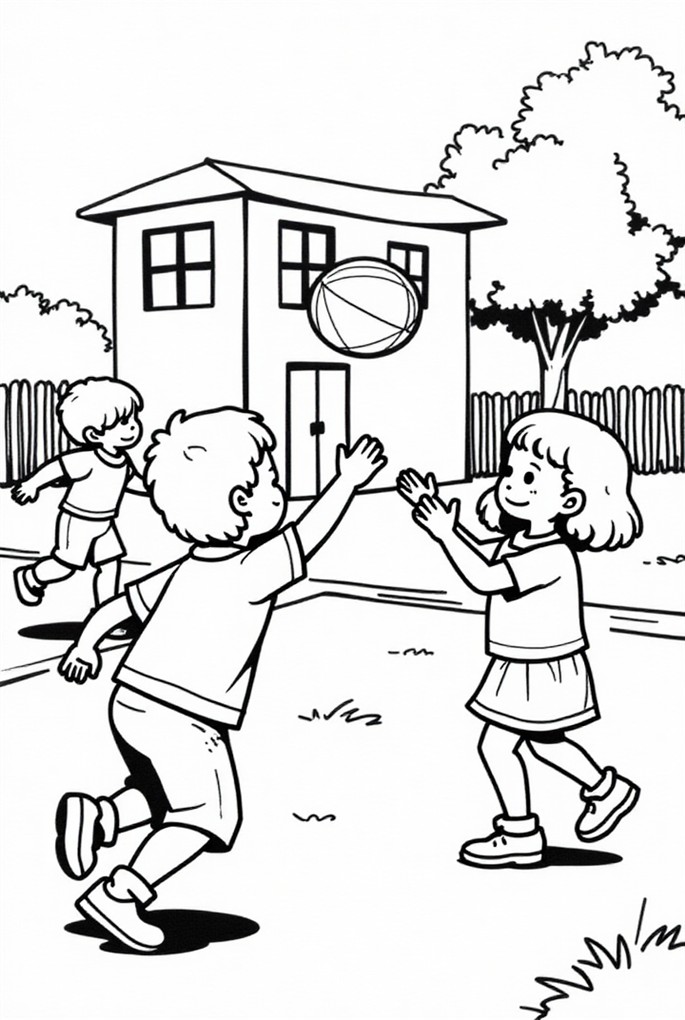 auf dem spielplatz Malvorlage auf dem spielplatz