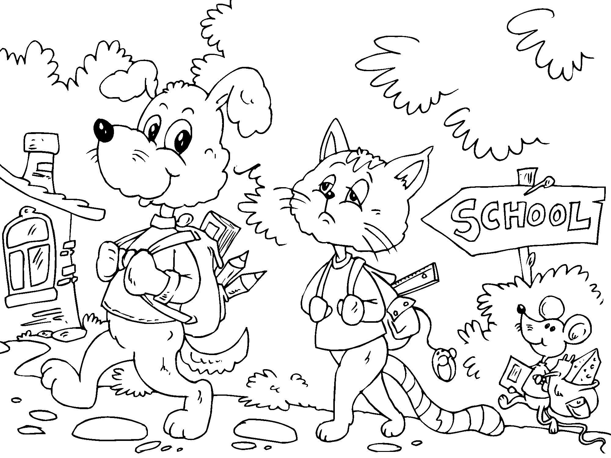 auf dem weg zur schule Malvorlage auf dem weg zur schule