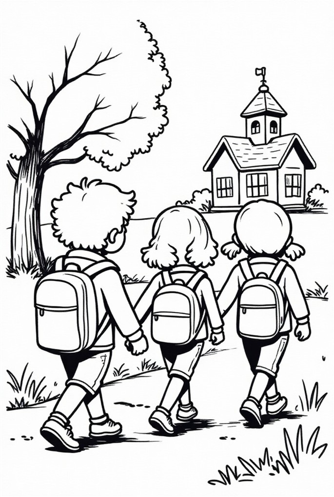 auf dem weg zur schule Malvorlage auf dem weg zur schule