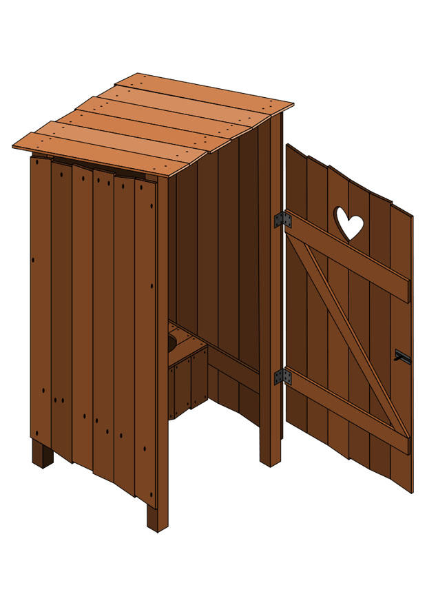 auAŸentoilette - offene tA¼r Bild auAŸentoilette - offene tA¼r