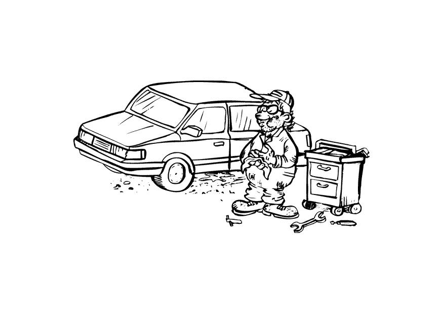automonteur Malvorlage automonteur