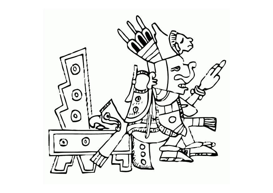 azteken Malvorlage azteken