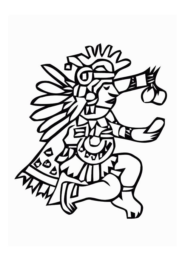 azteken Malvorlage azteken