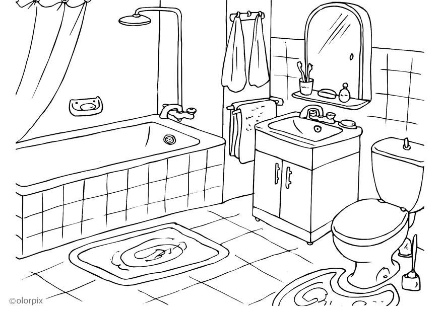 badezimmer Malvorlage badezimmer