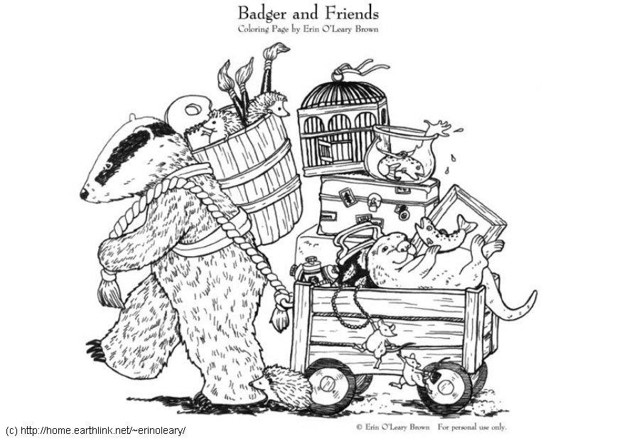 badger und freunde Malvorlage badger und freunde