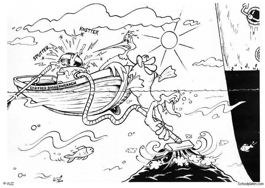 baggerboot Malvorlage baggerboot