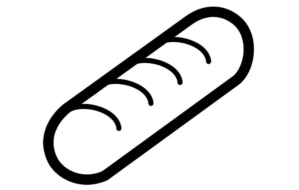 baguette Malvorlage baguette