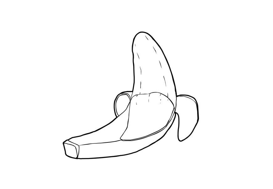 Malvorlage banane