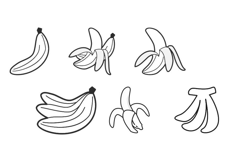 bananen Malvorlage bananen