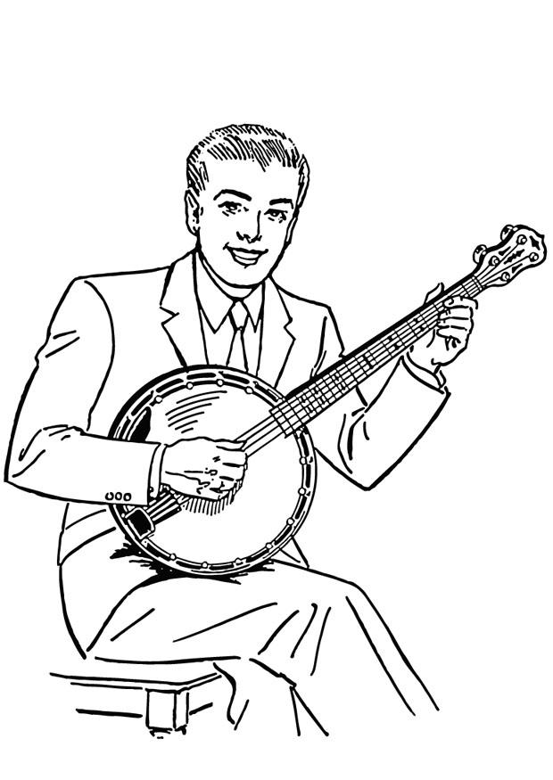 banjo Malvorlage banjo