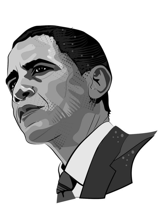 barack obama Malvorlage barack obama